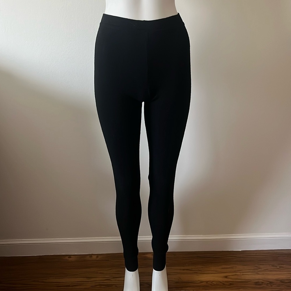 Silent Damir Doma Virgin Wool Black Leggings Size XS Italy